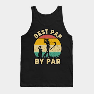 Vintage Best Pap By Par Funny Golfing Golf Player Gift Tank Top